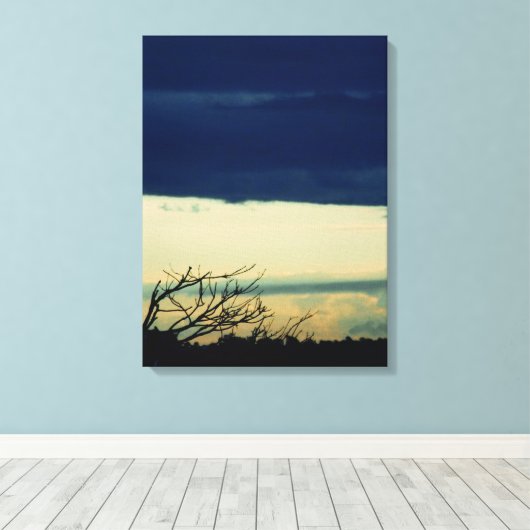 Cloud 'scape Moods Wrapped Canvas (Insitu (Houten vloer))