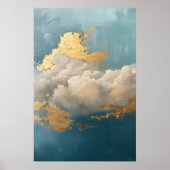 Cloud schilderij & gouden details poster (Voorkant)