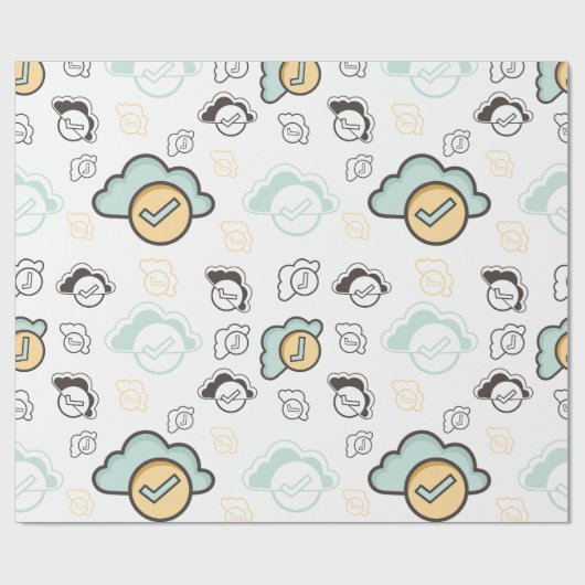 Cloud seamless pattern cadeaupapier (Vlak)