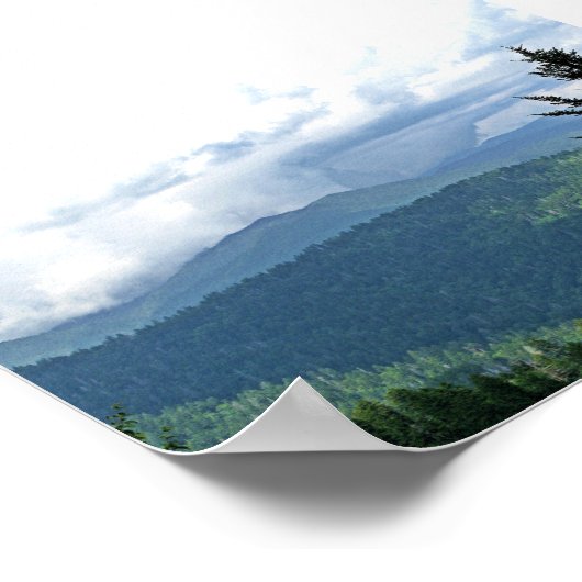 Cloud Shadows Clingmans Dome, Great Smokies, VS Poster (Hoek)