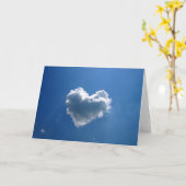 Cloud shape of a heart kaart (Gele Bloem)