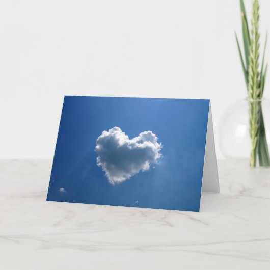 Cloud shape of a heart kaart (Voorkant)