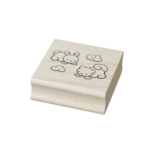 Cloud Shapes Bunny Cat Rubberstempel (Stempel)