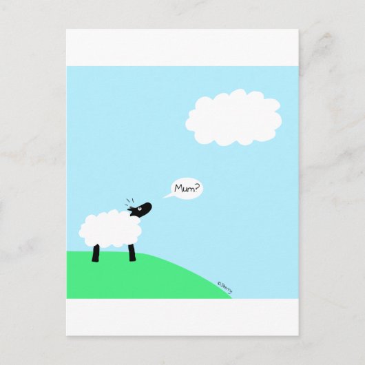 Cloud Sheep Briefkaart (Voorkant)