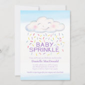 Cloud snoep baby strooien kleurrijke waterverf kaart (Voorkant)