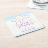 Cloud snoep baby strooien kleurrijke waterverf kun kartonnen onderzetters (Schuin)