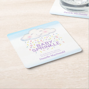 Cloud snoep baby strooien kleurrijke waterverf kun kartonnen onderzetters