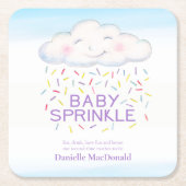 Cloud snoep baby strooien kleurrijke waterverf kun kartonnen onderzetters (Voorkant)