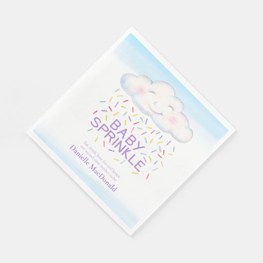 Cloud snoep baby strooien kleurrijke waterverf kun servet (Hoek)