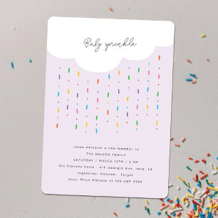 Cloud & Snoep Sprinkles Paarse Baby Sprinkle Kaart