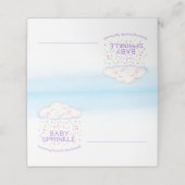 Cloud snoep waterverf kunst gast plaats kaarten plaatskaartje (Buitenkant ongevouwen)