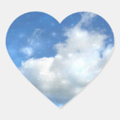 Cloud Sparkles Heart Sticker (Voorkant)