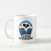 Cloud Speakers Funny Weather Pun Koffiemok (Links)