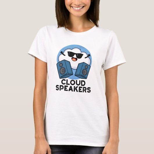 Cloud Speakers Funny Weather Pun T-shirt (Voorkant)