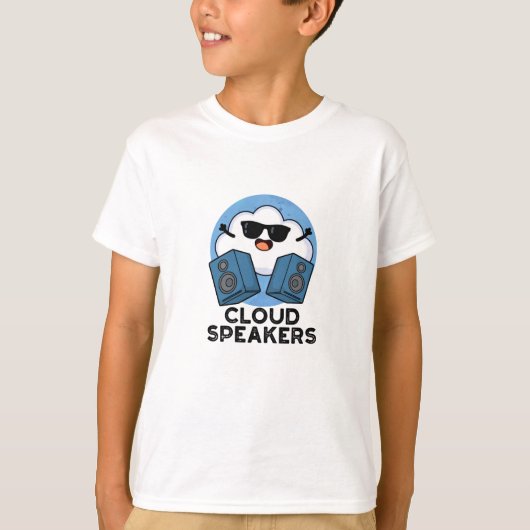 Cloud Speakers Funny Weather Pun T-shirt (Voorkant)