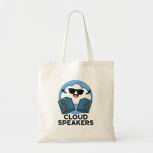 Cloud Speakers Funny Weather Pun Tote Bag