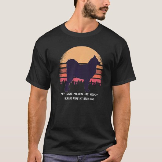 Cloud Spitz German Spitz Retro 22 T-shirt (Voorkant)