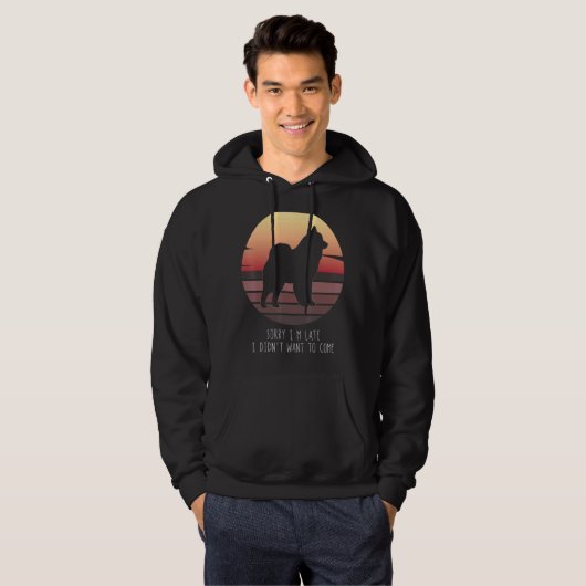 Cloud Spitz German Spitz Retro Hoodie (Voorkant volledig)