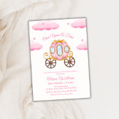 Cloud Star Fairytale Princess Carriage Baby shower Kaart