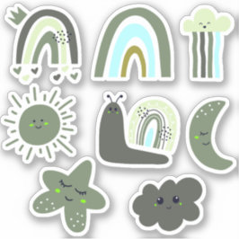 Cloud Star Rainbow & Meer Personages voor Kinderen Sticker