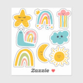 Cloud Star Regenboog & Meer Personages voor Kinder Sticker (Vel)