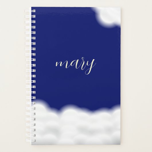 cloud&stars gepersonaliseerd planner (Voorkant)