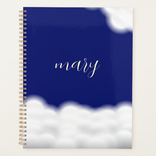 cloud&stars gepersonaliseerd planner (Voorkant)