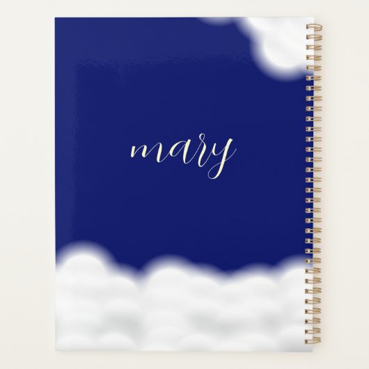 cloud&stars gepersonaliseerd planner (Achterkant)