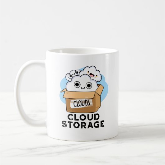 Cloud Storage Funny Weather Technology Pun Koffiemok (Links)