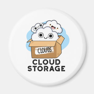 Cloud Storage Funny Weather Technology Pun Magneet