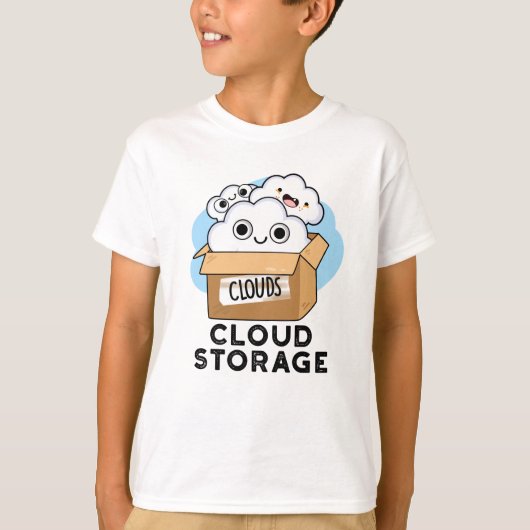 Cloud Storage Funny Weather Technology Pun T-shirt (Voorkant)