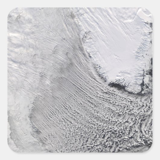 Cloud Streets in het Zee Labrador Vierkante Sticker (Voorkant)