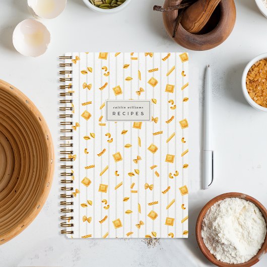Cloud Stripe | Persoonlijke Pasta Vormen Receptenb Notitieboek