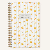 Cloud Stripe | Persoonlijke Pasta Vormen Receptenb Notitieboek (Voorkant)