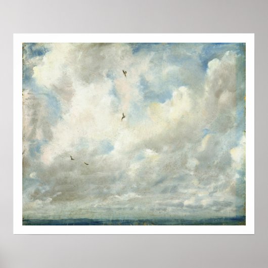 Cloud Study, 1821 (olie op papier aan boord) Poster (Voorkant)
