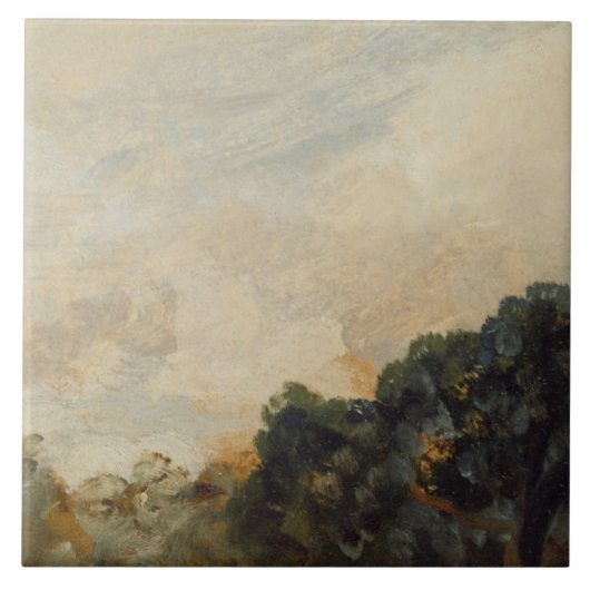 Cloud Study with Trees, 1821 (olie op papier) Tegeltje (Voorkant)