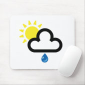 Cloud Sun Rain Symbol Muismat (Met muis)