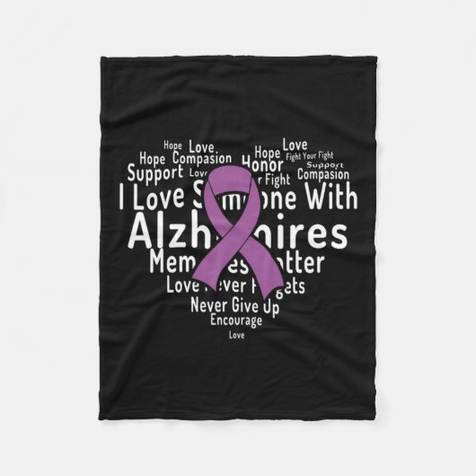 Cloud Support Alzheimer Heimers Bewustzijn  Fleece Deken (Voorkant)