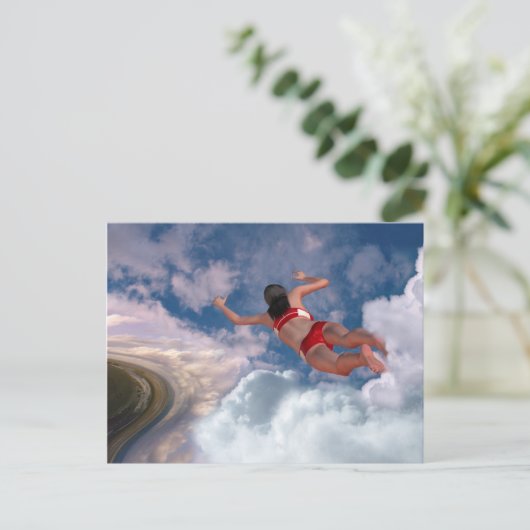 Cloud Swimming Briefkaart (Staand voorkant)
