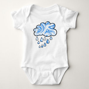 Cloud swirl-patroon romper