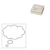 Cloud Talk Bubble Wood Art Stamp Rubberstempel (Gestempeld)