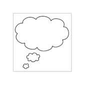 Cloud Talk Bubble Wood Art Stamp Rubberstempel (Afrduk)