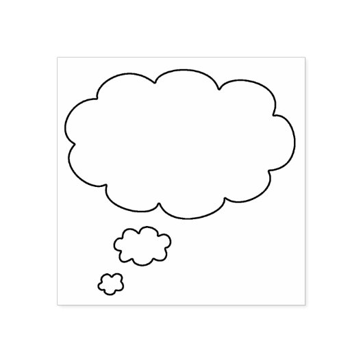 Cloud Talk Bubble Wood Art Stamp Rubberstempel (Afrduk)