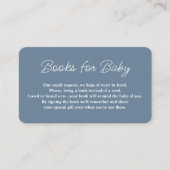 Cloud Thema Baby shower Blauw Boek Aanvraag Informatiekaartje (Voorkant)