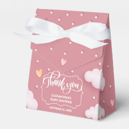 Cloud Thema Baby shower Stoffige Roze Favor Box Bedankdoosjes