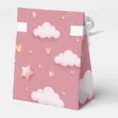 Cloud Thema Baby shower Stoffige Roze Favor Box Bedankdoosjes (Achterkant)