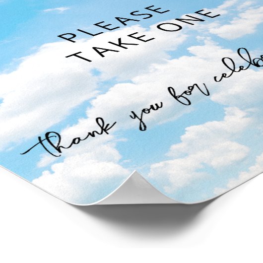 Cloud Thema Cloud Nine Modern Favors Vrijgezellenf Poster (Hoek)