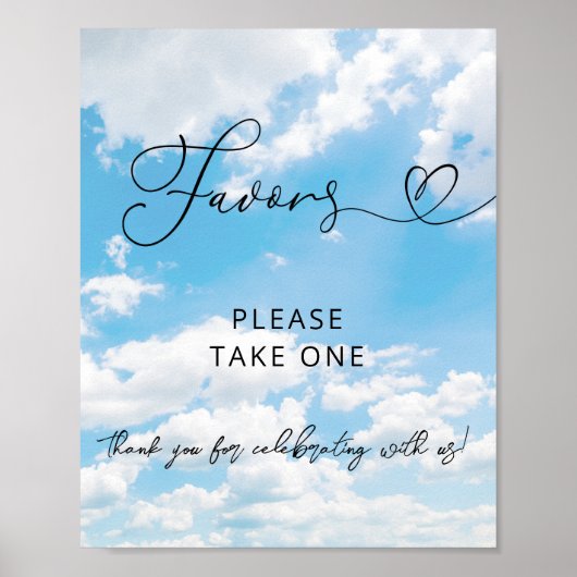 Cloud Thema Cloud Nine Modern Favors Vrijgezellenf Poster (Voorkant)
