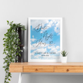 Cloud Thema Datum Nacht Ideeën Vrijgezellenfeest Poster