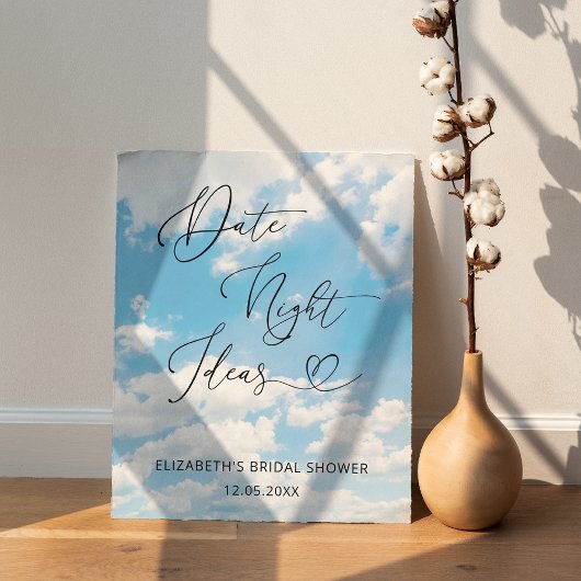 Cloud Thema Datum Nacht Ideeën Vrijgezellenfeest Poster